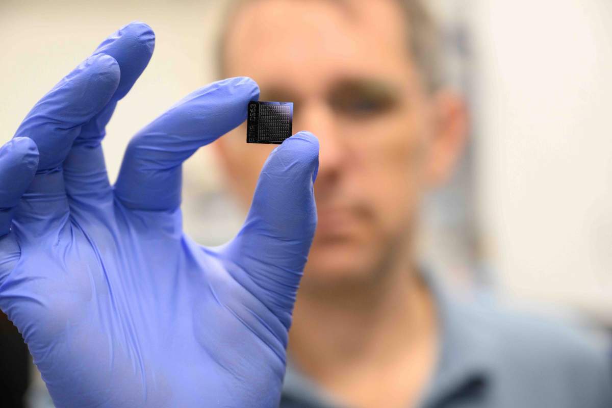 Dr. Ohad Vonshak and the biochip
