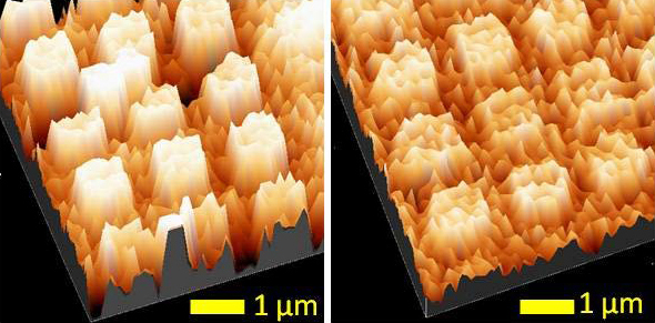 Adsorption de cristaux d'une molécule chirale biologique sur une surface de cobalt recouverte d'or.