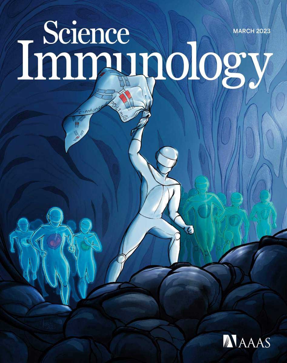 Science Immunology a présenté les recherches du Dr Rony Dahan en couverture du numéro de mars 2023 de la revue.
