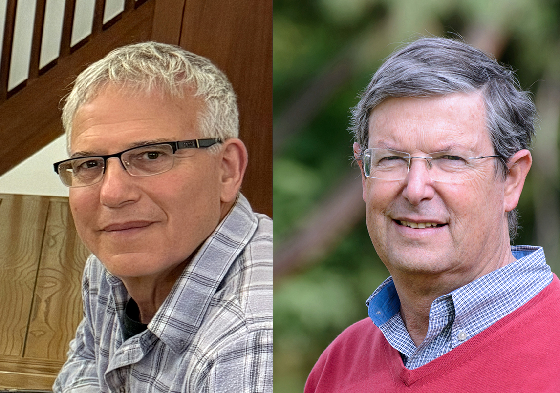 l-r) Dr. Eyal Rotenberg and Prof. Dan Yakir
