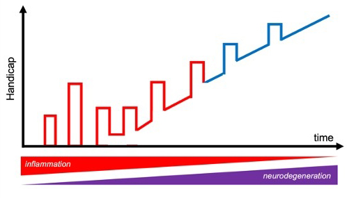 Évolution de la sclérose en plaques
